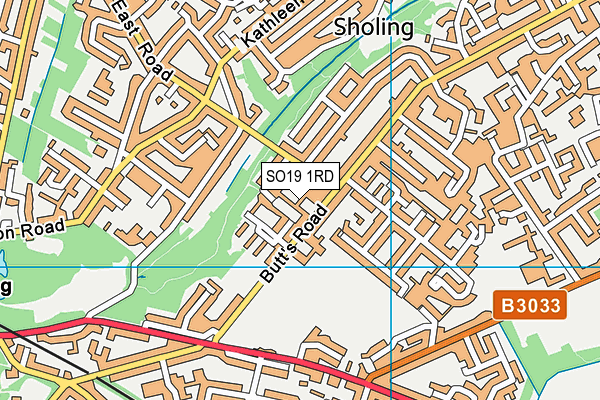 SO19 1RD map - OS VectorMap District (Ordnance Survey) SO19 1RD map - OS VectorMap District (Ordnance Survey)