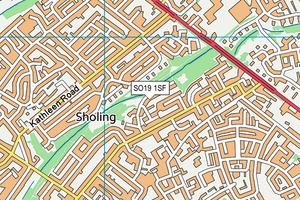 SO19 1SF map - OS VectorMap District (Ordnance Survey) SO19 1SF map - OS VectorMap District (Ordnance Survey)