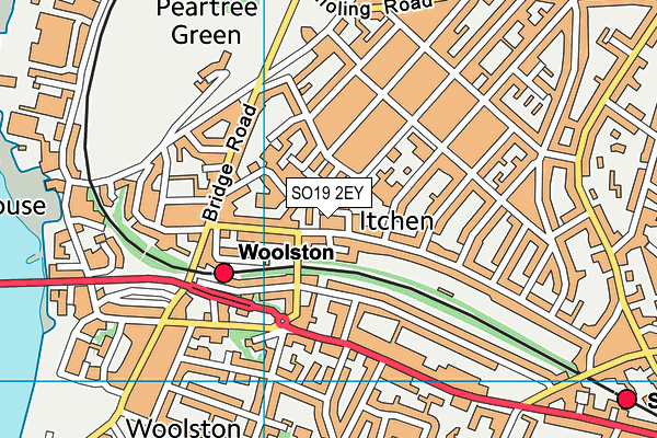 SO19 2EY map - OS VectorMap District (Ordnance Survey) SO19 2EY map - OS VectorMap District (Ordnance Survey)