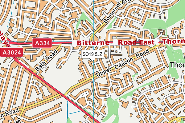 SO19 5JZ map - OS VectorMap District (Ordnance Survey)