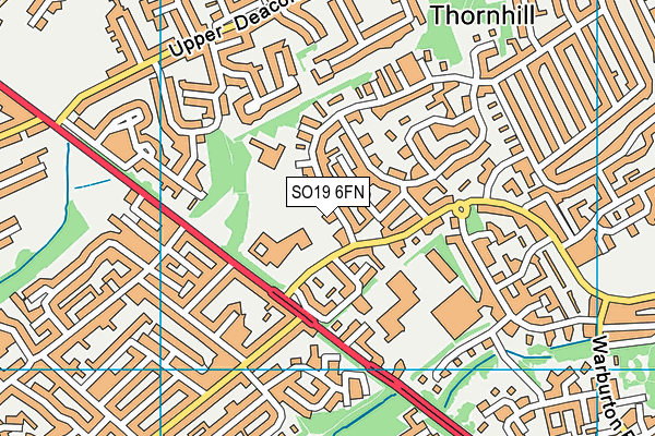 SO19 6FN map - OS VectorMap District (Ordnance Survey)
