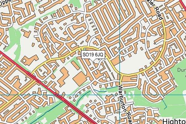 SO19 6JQ map - OS VectorMap District (Ordnance Survey) SO19 6JQ map - OS VectorMap District (Ordnance Survey)