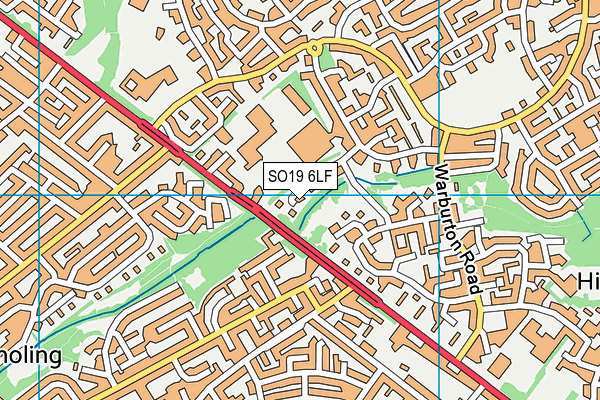 SO19 6LF map - OS VectorMap District (Ordnance Survey) SO19 6LF map - OS VectorMap District (Ordnance Survey)