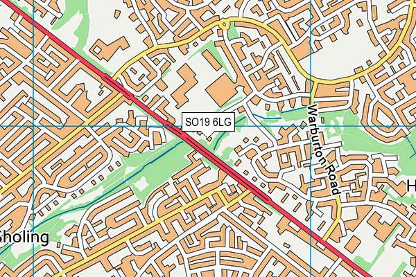 SO19 6LG map - OS VectorMap District (Ordnance Survey)