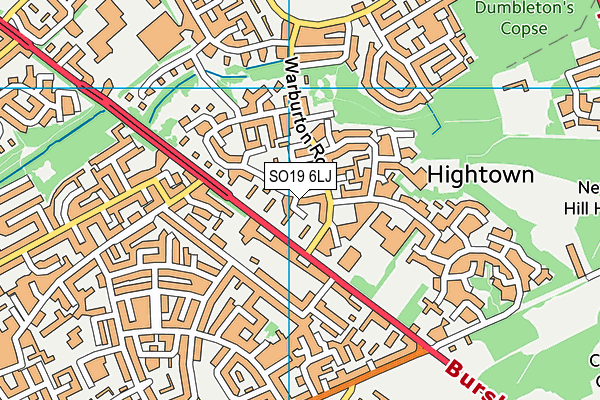 SO19 6LJ map - OS VectorMap District (Ordnance Survey)