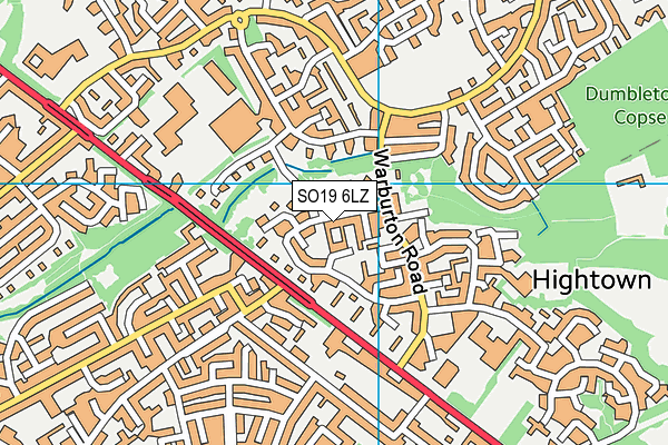 SO19 6LZ map - OS VectorMap District (Ordnance Survey) SO19 6LZ map - OS VectorMap District (Ordnance Survey)
