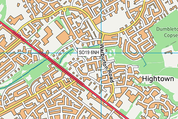 SO19 6NH map - OS VectorMap District (Ordnance Survey) SO19 6NH map - OS VectorMap District (Ordnance Survey)
