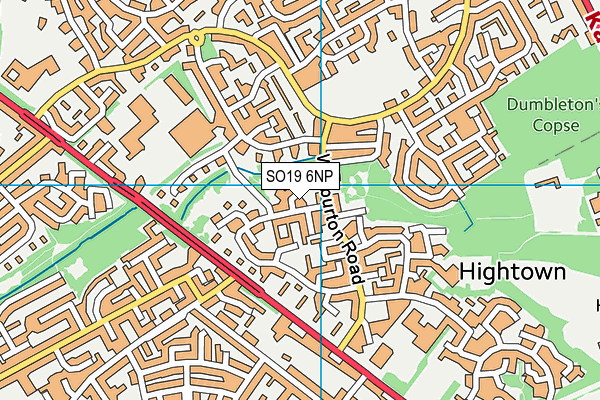SO19 6NP map - OS VectorMap District (Ordnance Survey) SO19 6NP map - OS VectorMap District (Ordnance Survey)
