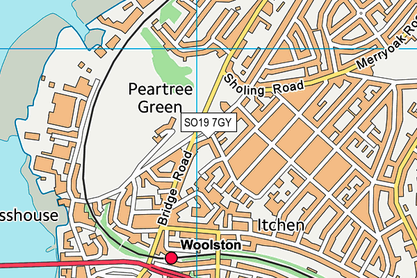 SO19 7GY map - OS VectorMap District (Ordnance Survey) SO19 7GY map - OS VectorMap District (Ordnance Survey)