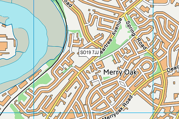SO19 7JJ map - OS VectorMap District (Ordnance Survey) SO19 7JJ map - OS VectorMap District (Ordnance Survey)