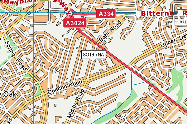 SO19 7NA map - OS VectorMap District (Ordnance Survey) SO19 7NA map - OS VectorMap District (Ordnance Survey)