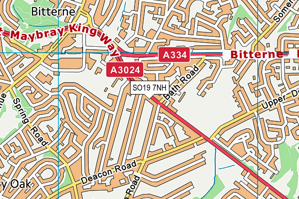 SO19 7NH map - OS VectorMap District (Ordnance Survey) SO19 7NH map - OS VectorMap District (Ordnance Survey)