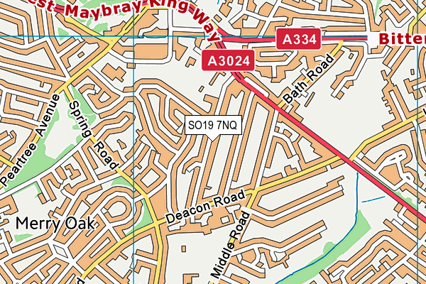 SO19 7NQ map - OS VectorMap District (Ordnance Survey) SO19 7NQ map - OS VectorMap District (Ordnance Survey)