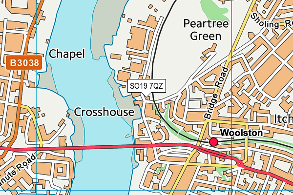 SO19 7QZ map - OS VectorMap District (Ordnance Survey) SO19 7QZ map - OS VectorMap District (Ordnance Survey)