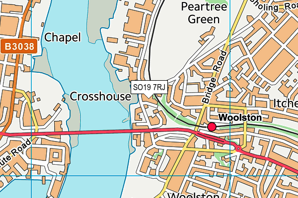 SO19 7RJ map - OS VectorMap District (Ordnance Survey) SO19 7RJ map - OS VectorMap District (Ordnance Survey)
