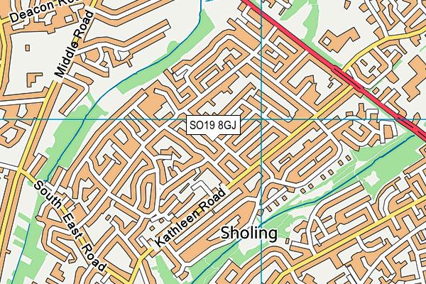 SO19 8GJ map - OS VectorMap District (Ordnance Survey) SO19 8GJ map - OS VectorMap District (Ordnance Survey)