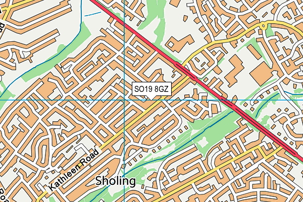SO19 8GZ map - OS VectorMap District (Ordnance Survey) SO19 8GZ map - OS VectorMap District (Ordnance Survey)