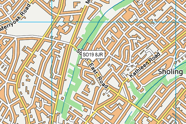 SO19 8JR map - OS VectorMap District (Ordnance Survey) SO19 8JR map - OS VectorMap District (Ordnance Survey)
