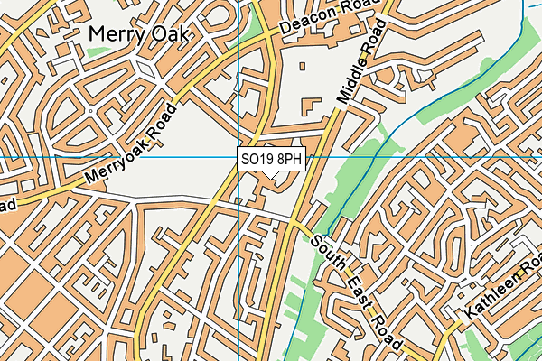 SO19 8PH map - OS VectorMap District (Ordnance Survey) SO19 8PH map - OS VectorMap District (Ordnance Survey)