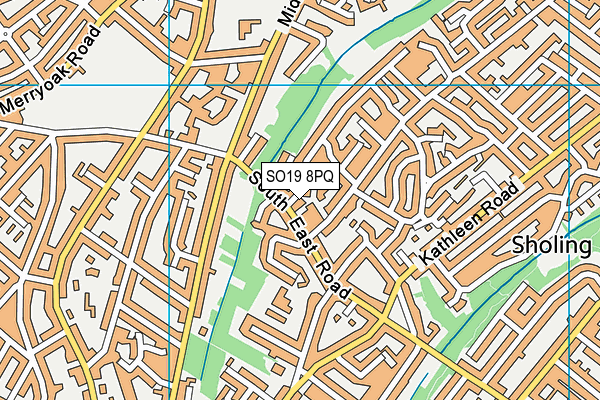 SO19 8PQ map - OS VectorMap District (Ordnance Survey) SO19 8PQ map - OS VectorMap District (Ordnance Survey)