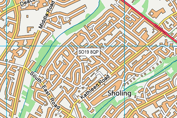 SO19 8QP map - OS VectorMap District (Ordnance Survey) SO19 8QP map - OS VectorMap District (Ordnance Survey)