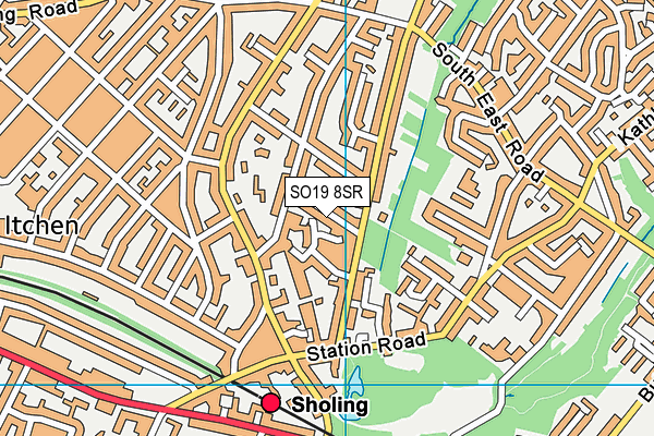 SO19 8SR map - OS VectorMap District (Ordnance Survey) SO19 8SR map - OS VectorMap District (Ordnance Survey)
