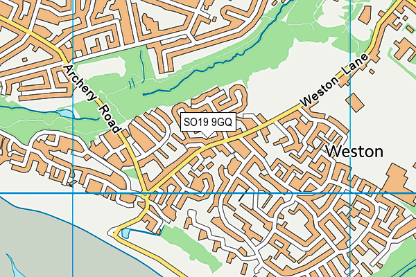 SO19 9GQ map - OS VectorMap District (Ordnance Survey) SO19 9GQ map - OS VectorMap District (Ordnance Survey)