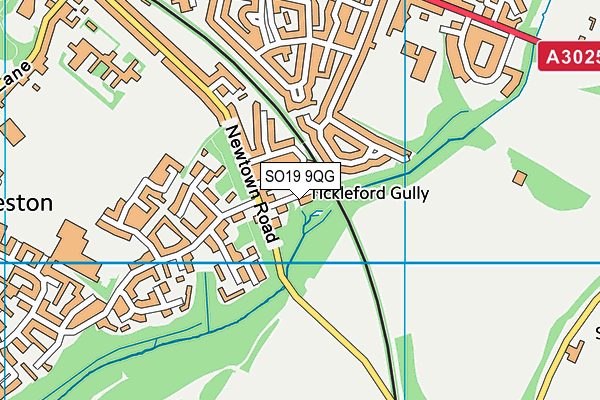 SO19 9QG map - OS VectorMap District (Ordnance Survey)