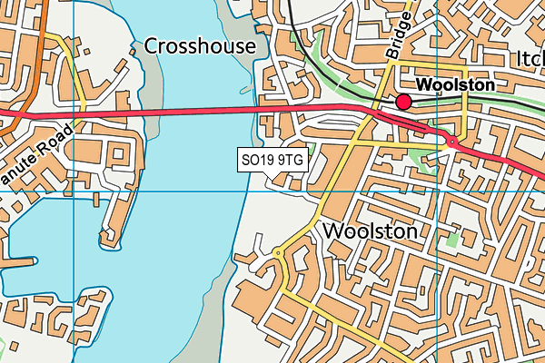 SO19 9TG map - OS VectorMap District (Ordnance Survey) SO19 9TG map - OS VectorMap District (Ordnance Survey)