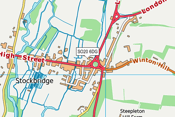 SO20 6DG map - OS VectorMap District (Ordnance Survey) SO20 6DG map - OS VectorMap District (Ordnance Survey)