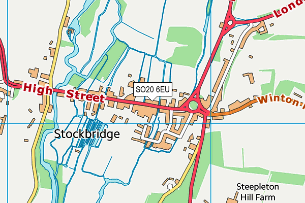 SO20 6EU map - OS VectorMap District (Ordnance Survey) SO20 6EU map - OS VectorMap District (Ordnance Survey)