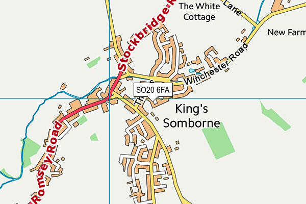 SO20 6FA map - OS VectorMap District (Ordnance Survey) SO20 6FA map - OS VectorMap District (Ordnance Survey)