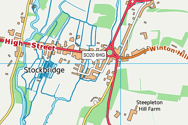 SO20 6HG map - OS VectorMap District (Ordnance Survey)