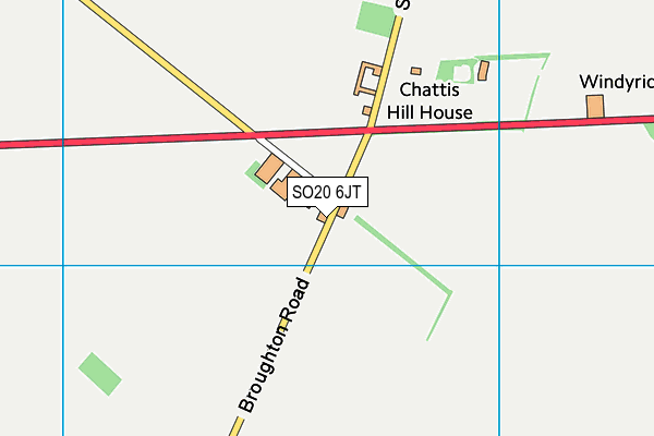 SO20 6JT map - OS VectorMap District (Ordnance Survey) SO20 6JT map - OS VectorMap District (Ordnance Survey)