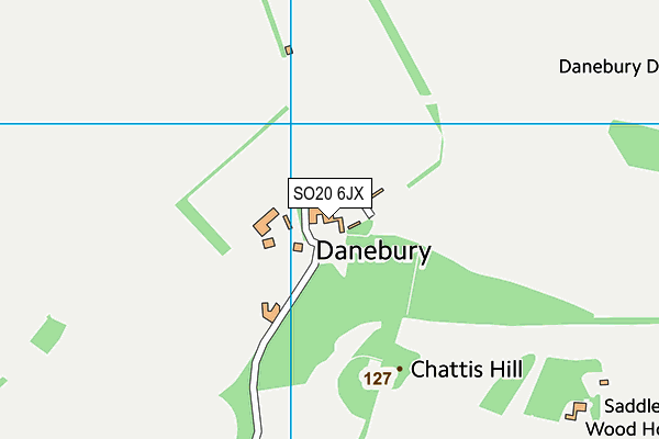 SO20 6JX map - OS VectorMap District (Ordnance Survey) SO20 6JX map - OS VectorMap District (Ordnance Survey)