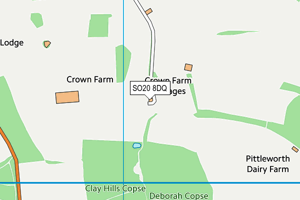 SO20 8DQ map - OS VectorMap District (Ordnance Survey) SO20 8DQ map - OS VectorMap District (Ordnance Survey)