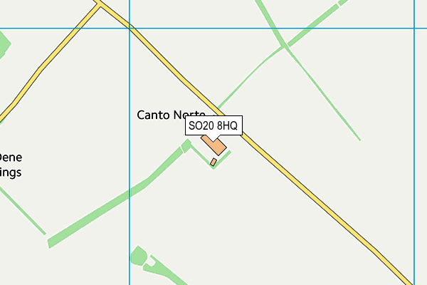 SO20 8HQ map - OS VectorMap District (Ordnance Survey) SO20 8HQ map - OS VectorMap District (Ordnance Survey)