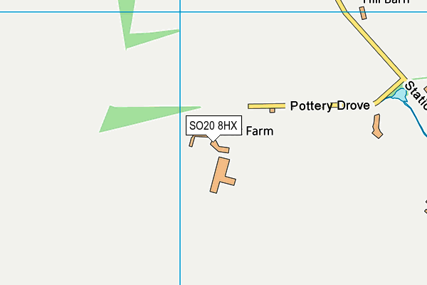 SO20 8HX map - OS VectorMap District (Ordnance Survey) SO20 8HX map - OS VectorMap District (Ordnance Survey)