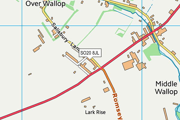 SO20 8JL map - OS VectorMap District (Ordnance Survey) SO20 8JL map - OS VectorMap District (Ordnance Survey)