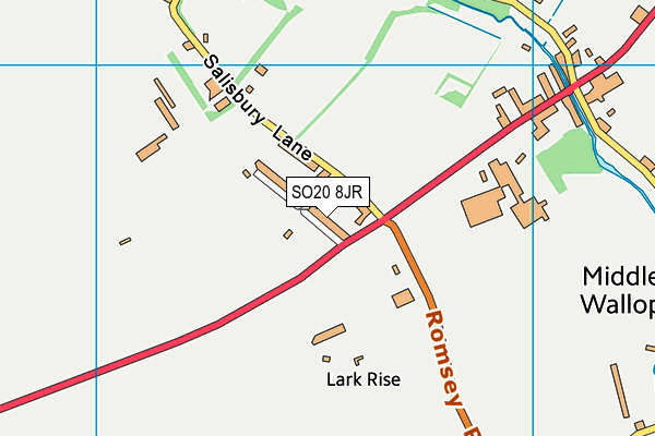 SO20 8JR map - OS VectorMap District (Ordnance Survey) SO20 8JR map - OS VectorMap District (Ordnance Survey)