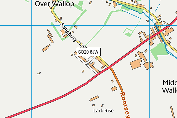 SO20 8JW map - OS VectorMap District (Ordnance Survey) SO20 8JW map - OS VectorMap District (Ordnance Survey)