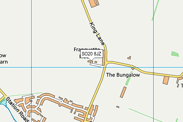 SO20 8JZ map - OS VectorMap District (Ordnance Survey) SO20 8JZ map - OS VectorMap District (Ordnance Survey)