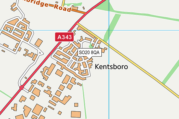 SO20 8QA map - OS VectorMap District (Ordnance Survey) SO20 8QA map - OS VectorMap District (Ordnance Survey)