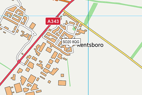 SO20 8QG map - OS VectorMap District (Ordnance Survey) SO20 8QG map - OS VectorMap District (Ordnance Survey)