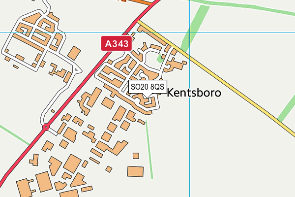 SO20 8QS map - OS VectorMap District (Ordnance Survey) SO20 8QS map - OS VectorMap District (Ordnance Survey)