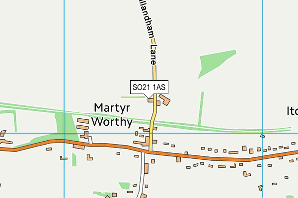 SO21 1AS map - OS VectorMap District (Ordnance Survey) SO21 1AS map - OS VectorMap District (Ordnance Survey)