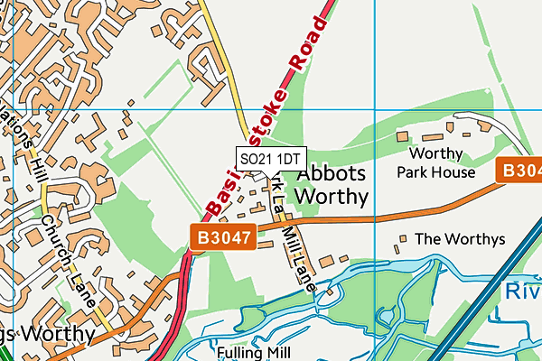 SO21 1DT map - OS VectorMap District (Ordnance Survey) SO21 1DT map - OS VectorMap District (Ordnance Survey)