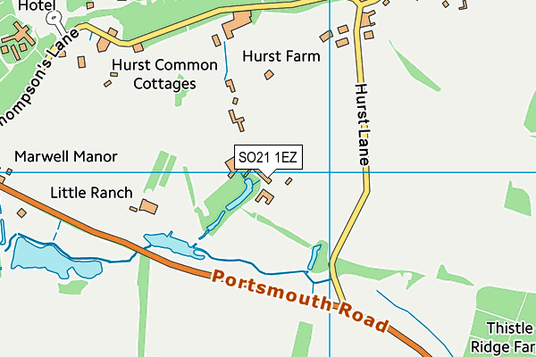 SO21 1EZ map - OS VectorMap District (Ordnance Survey) SO21 1EZ map - OS VectorMap District (Ordnance Survey)