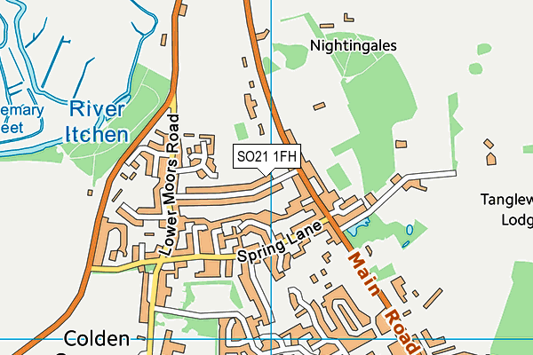 SO21 1FH map - OS VectorMap District (Ordnance Survey)