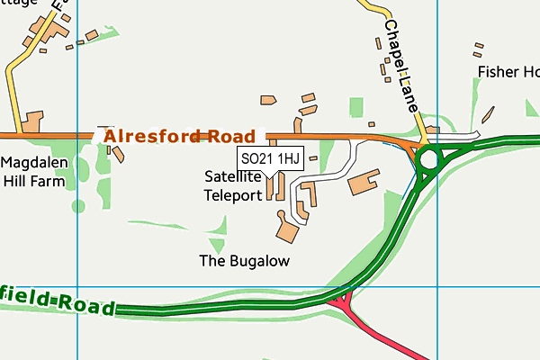 SO21 1HJ map - OS VectorMap District (Ordnance Survey) SO21 1HJ map - OS VectorMap District (Ordnance Survey)